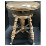 Victorian Style Clawfoot Piano Stool.