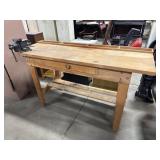 Pine Workbench & Vise.