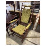 Antique Victorian Style Spring Rocker.