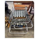 (5) Vtg Folding Lawn Chairs.