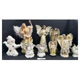 Lot Of Angel Figurines, Ceramic Ghost Figure.