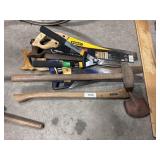 Axe, Sledge & Hand Saws.