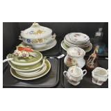 Hand Painted Tureens, Floral Dinnerware Plates.