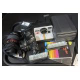 Polaroid Camera, Minolta Camera, Gemini Flash.