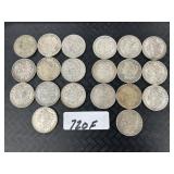 20 90% Silver Morgan Dollars.