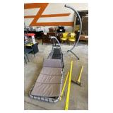 Hanging Curved Chaise Lounge Patio Swing Chair.