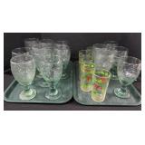Libbey Orchard Fruit Goblets & Christmas Tumblers.