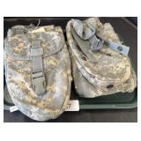 US Military MOLLE II Entrenching Tool Carriers.