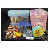Lot Of Vintage Toys, Alarm Clock, Figure Sets.