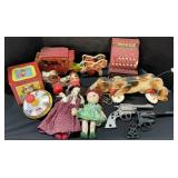Fisher Price Toys, Dolls, Cap Guns, Cash Register.