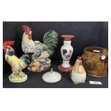 Stoneware Crock, Fit & Floyd Chicken Jar, Chickens
