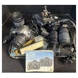 Large Lot Of Cameras & Attachments.