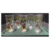 6 Christmas Character Glasses.
