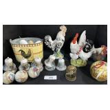 Vintage Chris Ornaments, Lefton Chicken Figure.