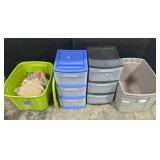 Christmas Signs & Bags, Plastic Drawer Storage.