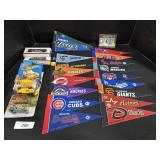 NOS HotWheels, Baseball Pennants, Train Cars.
