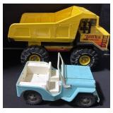 Tonka Pressed Steel Dump Truck & Jeep.