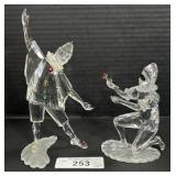 Swarovski Crystal Clown & Harlequin Figurines.
