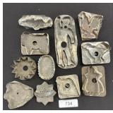 Lot Of Vintage Metal Cookie Cutters.