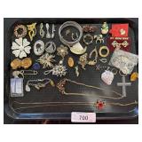 Costume Jewelry, Brooches, Necklaces, Bracelets