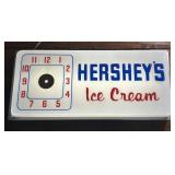 Hersheyï¿½s Ice Cream Lighted Clock Adv Sign.