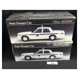 2 Beam Whiskey State Trooper Car Decanters.