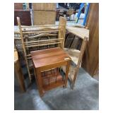 Pine Corner Shelf, Bookshelf, Maple Side Table.