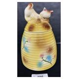 Bisque Kitten on Beehive Cookie Jar