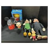 Mickey Mouse Toys, Sprinkler, Candy Machine.