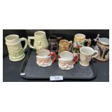 German, Italian Steins, Christmas & Souvenir Mugs