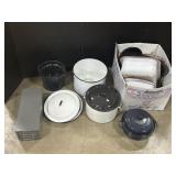 Graniteware Pots, Steelmaster Index Card Filer.