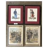 Vintage Civil War Soldier Battle Prints.