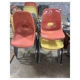 (8) Mid Century Modern Krueger Shell Chairs.