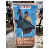 Vtg NOS 1980ï¿½s Coleco "The Champ" 45in Pool Table.