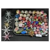 Vintage Glass Christmas Ornaments, Mercury Glass.