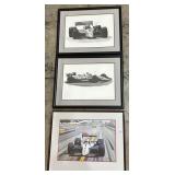 3 Grand Prix Racing Artist Signed Prints.