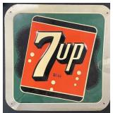 7Up Advertising Tin Sign.