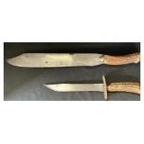 Pair Of Antler Handle Knives.