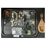 Costume Jewelry, Boy Scouts Plaque, Rosary.