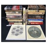Lot Of War & History Books, Civil War Prints.