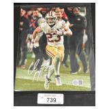 Christian McCaffrey Autographed Photo Card.
