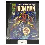 Stan Lee Autographed Iron Man Comic Photo Card.