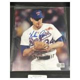 Nolan Ryan Autographed Photo Card.