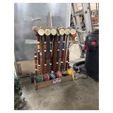 Vtg Croquet Set.