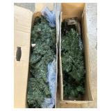 Pair Of 6.5 Ft. Faux Christmas Trees.