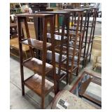 (5) A-Frame Tiered Bookshelves.