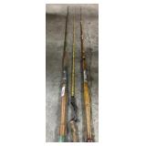 (3) Vtg Fishing Rods.