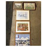 Folk Art, Currier & Ives, Merry Makers Prints.