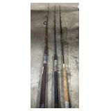 (3) Vtg Fishing Rods.