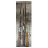 (3) Vtg Fishing Rods.